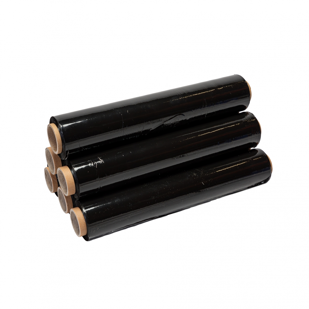 Pakavimo plėvelė 450mm/17mik/200m juoda