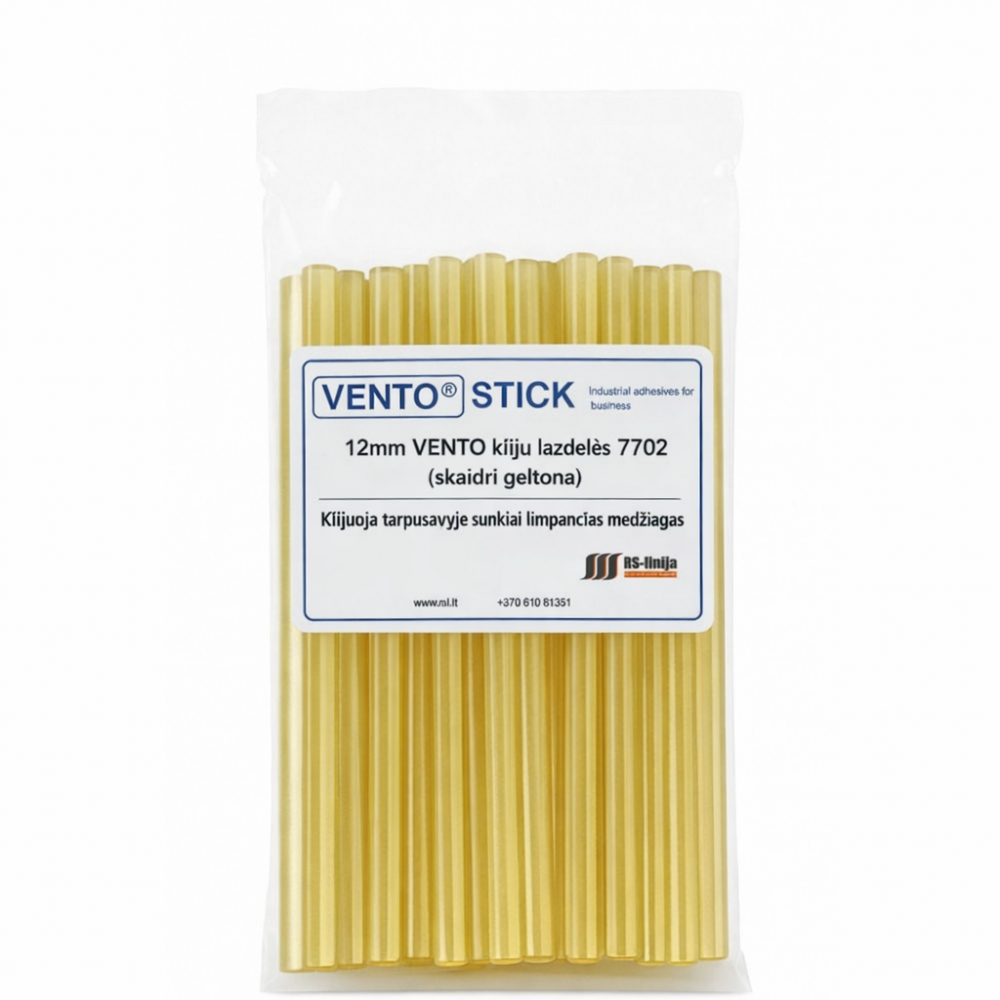 VENTO Stick 7702 Transparent yellow 12mm hot melt glue sticks / glue rods