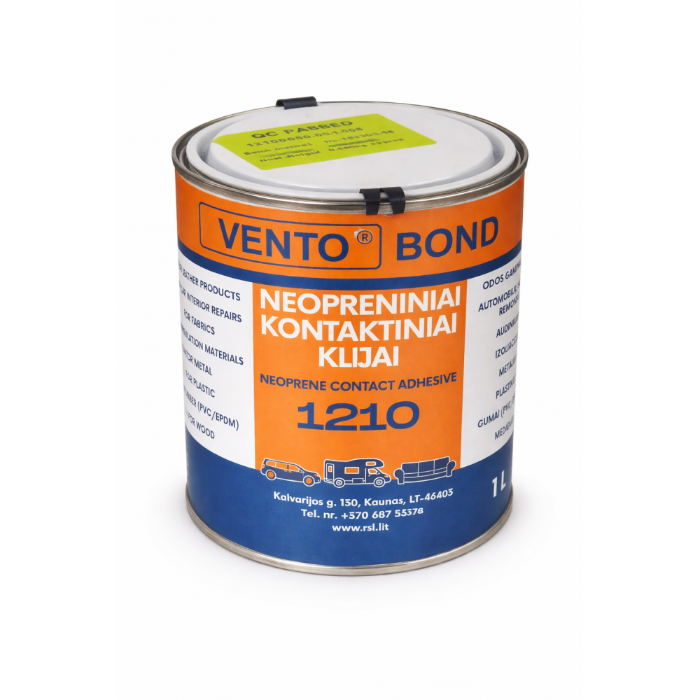 Neopreno kontaktiniai klijai VENTO Bond 1210, 1L