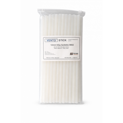 Klijų lazdelės - strypeliai VENTO Stick 9002 12mm pieno baltumo (1kg)