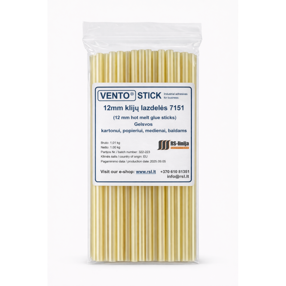 VENTO Stick 7151 Yellowish 12mm hot melt glue sticks / glue rods