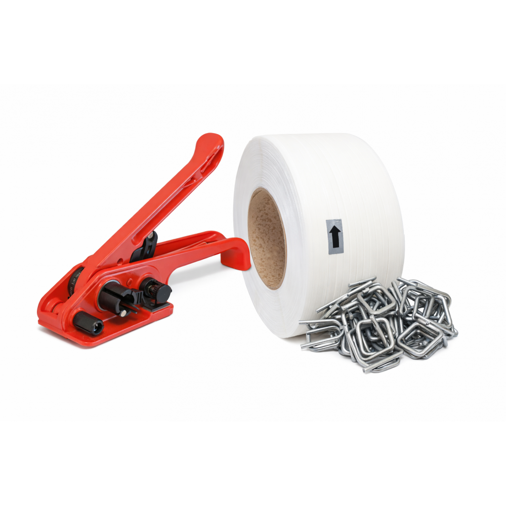 PP strapping 12×0,8×2000 kit with – for packing and load securing