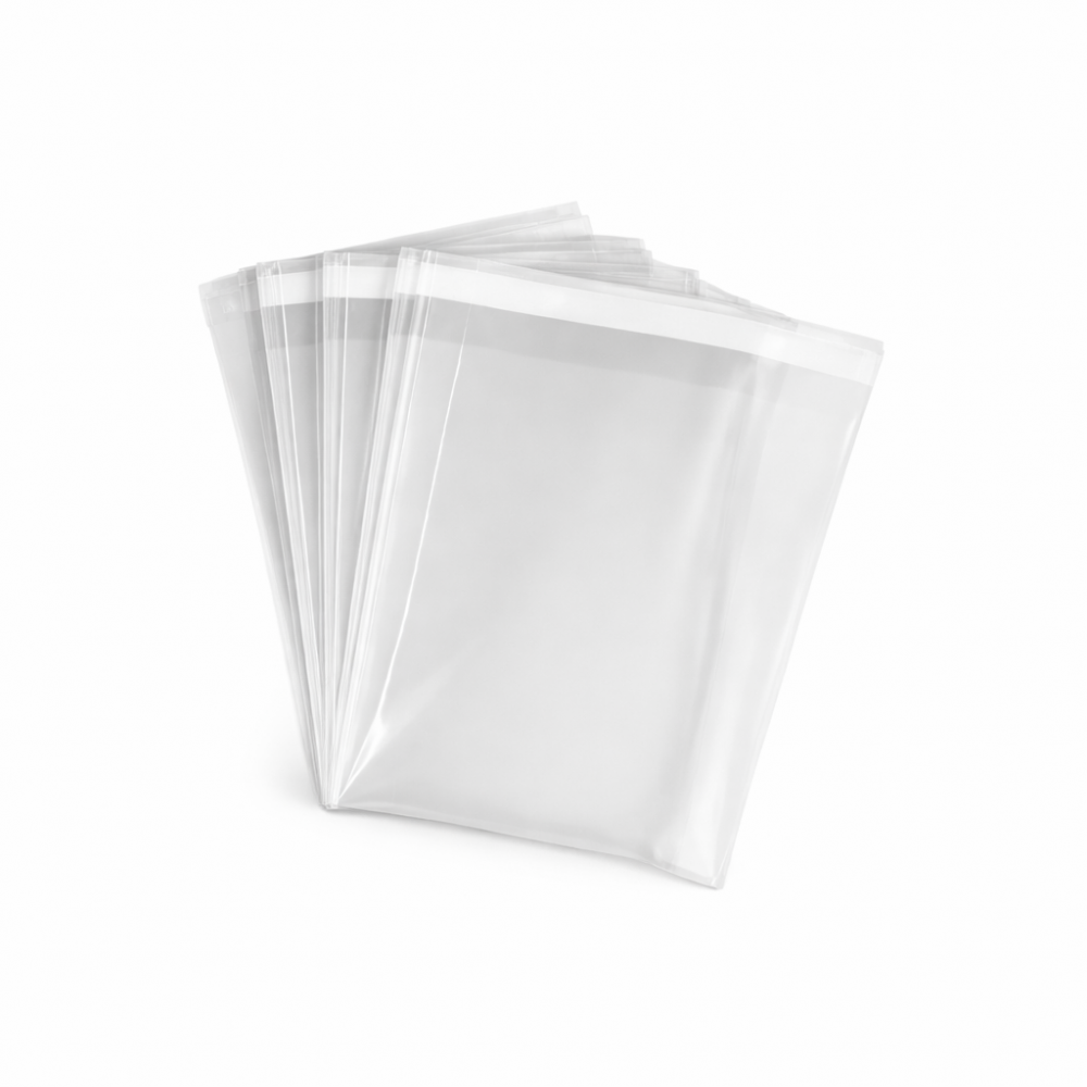 CPP self-adhesive bags 23×32+3cm 25mik, clear