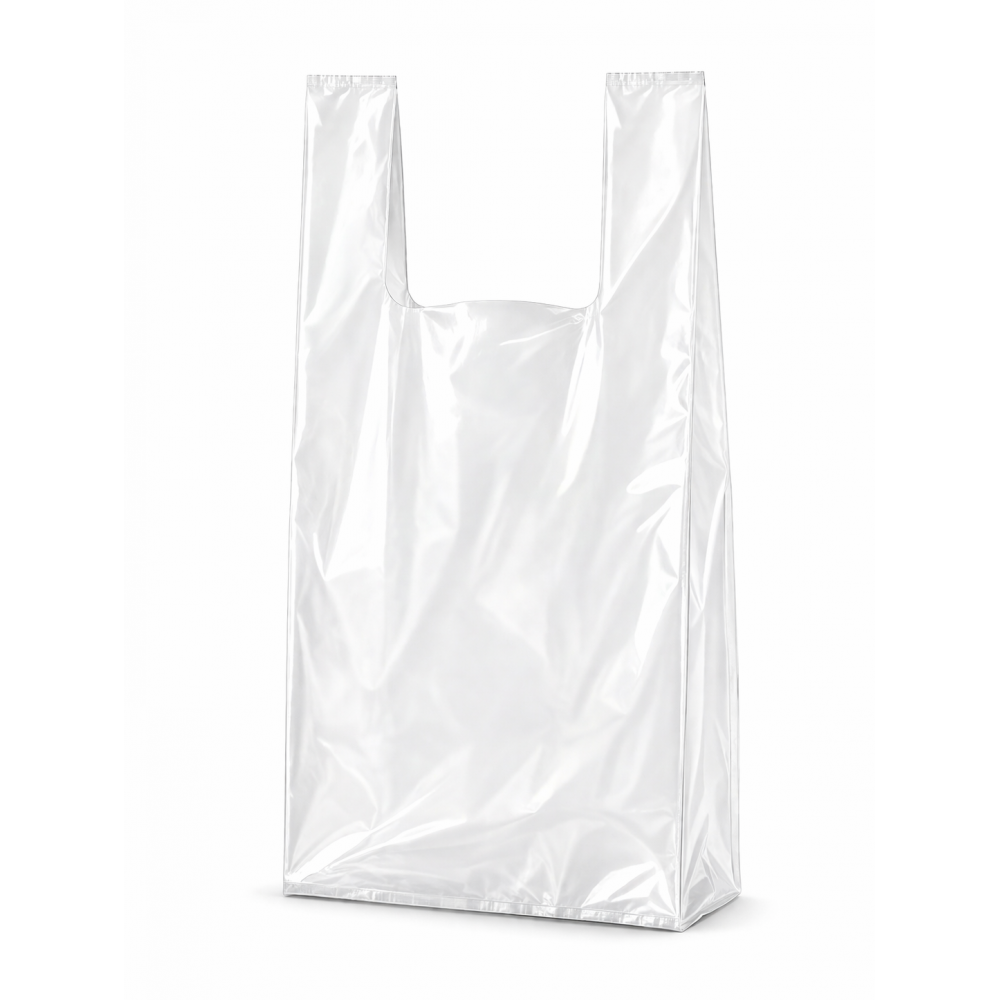 HDPE pirkinių maišai 40/8x70 (20mik) balti, 1000vnt.