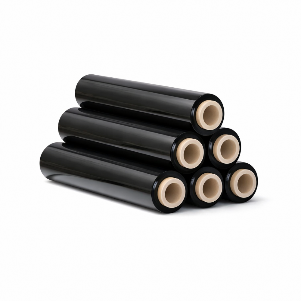 Black hand stretch film 450mm/17mik/200m