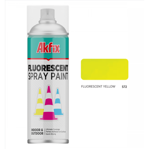 Akfix fluorescent spray paint, yellow 400ml