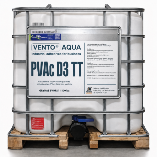 VENTO Aqua PVA D3 TT Wood Adhesive, 1100 kg (IBC)