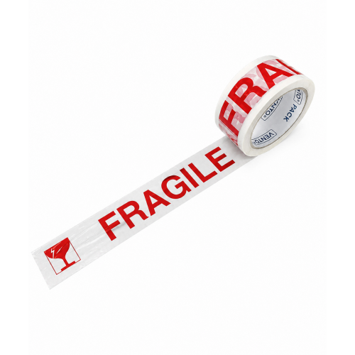 FRAGILE lipni juosta SOLVENT 48mm×66m – trapioms siuntoms