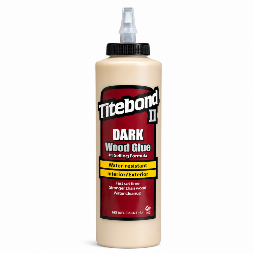 Titebond II Dark Wood Glue, 474ml – water-resistant wood glue for dark wood and veneer