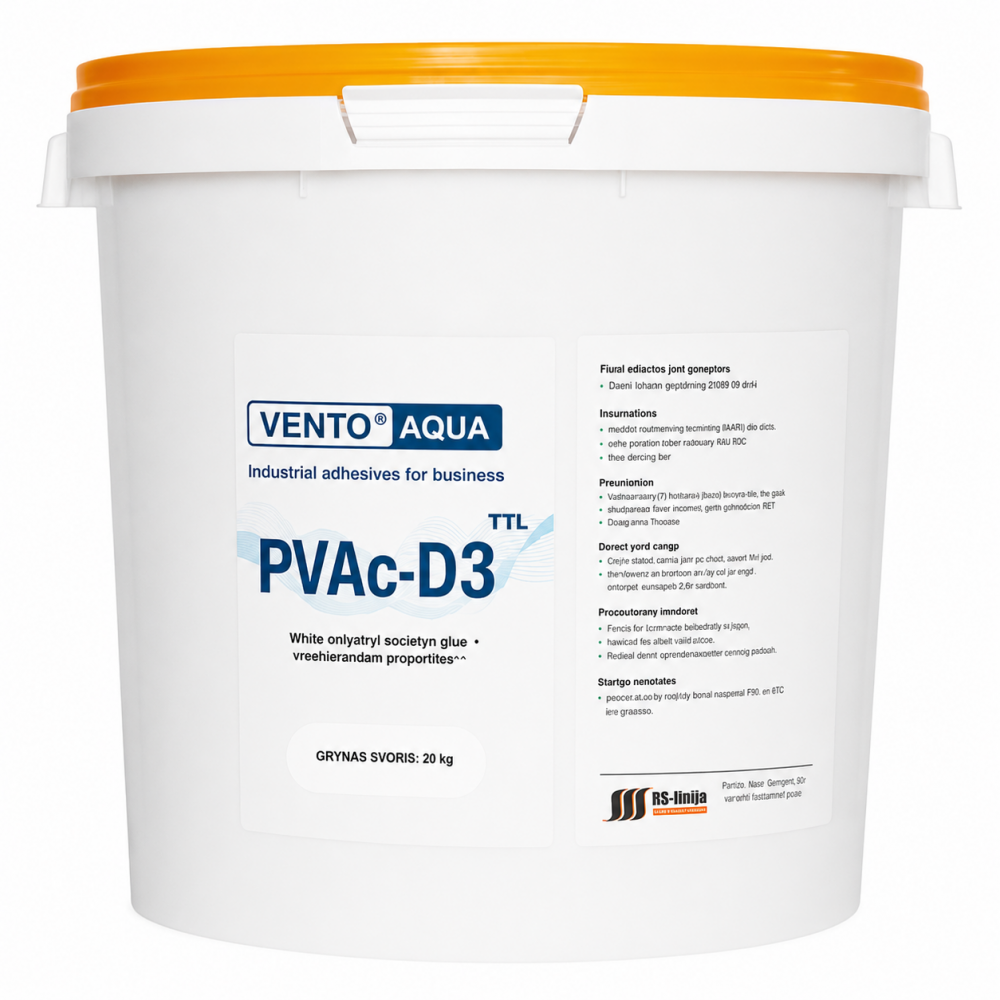 Klijai medienai VENTO Aqua PVA D3 TTL, 20kg