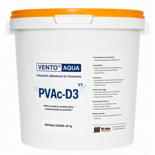 Wood adhesives VENTO Aqua PVA D3 TT, 20kg