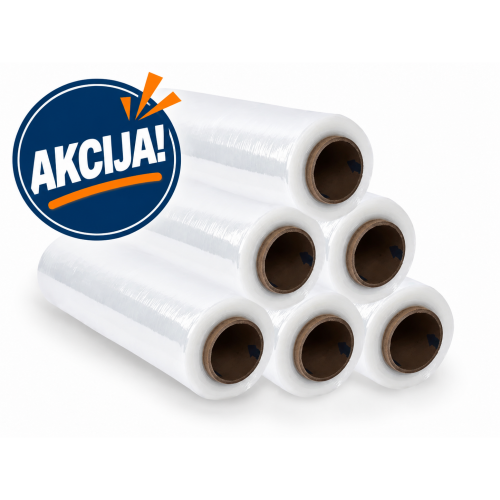 Pakavimo plėvelė 450mm/17mik/300m skaidri