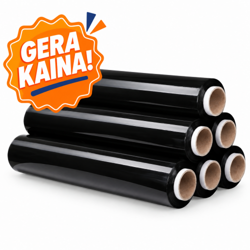 Hand Stretch Film 500 mm / 17 µm / 200 m — Black