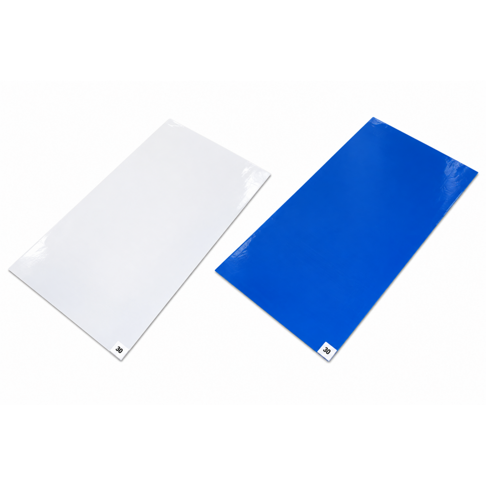 Multilayer adhesive antibacterial decontamination mat / 30 layers – blue or white