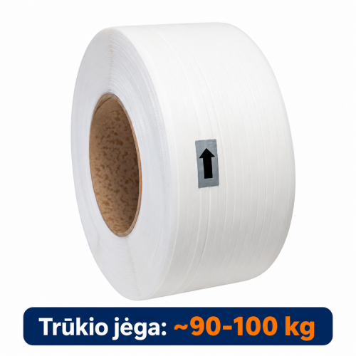 Polipropileninė PP rišimo juosta 9x0,5x4000m/ 200 balta