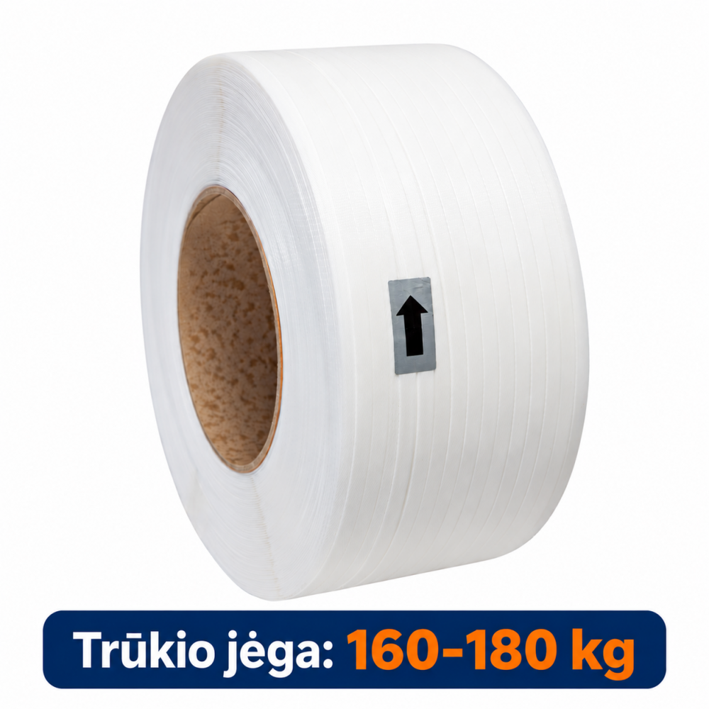 Polipropileninė PP rišimo juosta 15x0,65x2000/ 200 balta