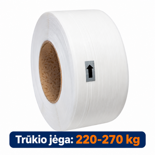 Polipropileninė PP rišimo juosta 16x0,6x2000m/ 200 balta