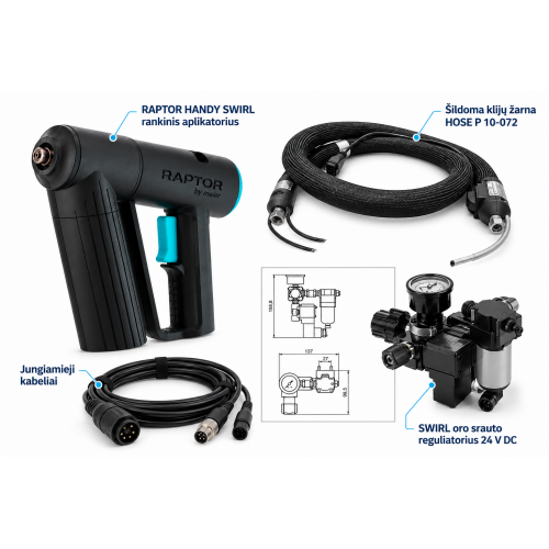 RAPTOR SWIRL - manual Hot-Melt adhesive application kit